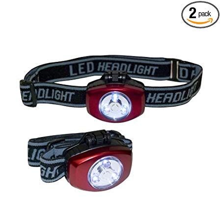 GreatLite 32903 2 Pack 3 LED Headlamp