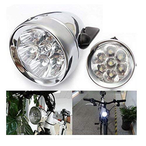 ZimoVintage Retro Bicycle Bike Front Light Lamp 7 LED Fixie Headlight with Bracket