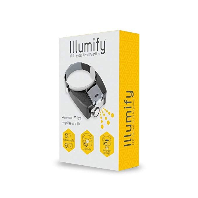 Illumify Lighted Head Magnifier Visor w/ Removable LED