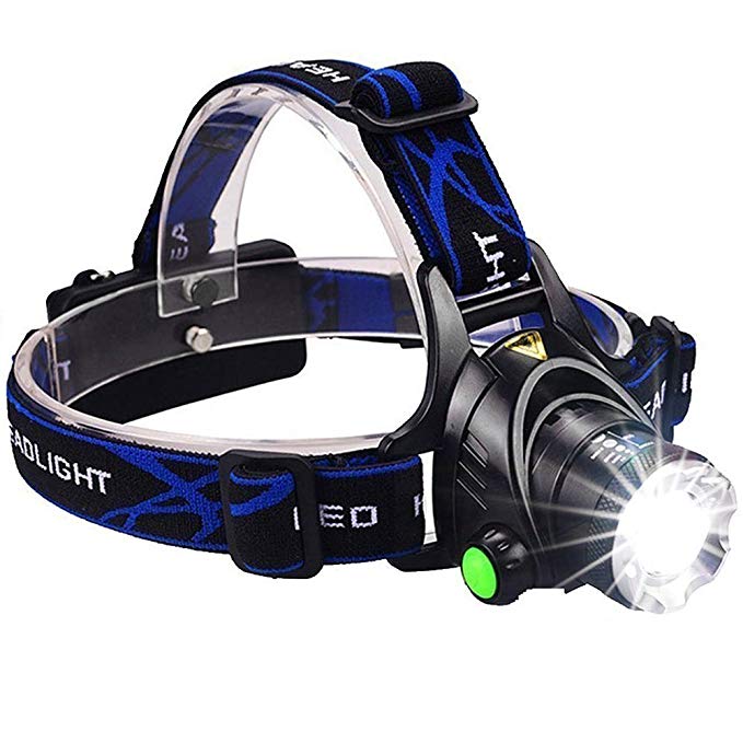 Best Super Bright Wearable Headlight Head-Lamp | Rechargeable Head Torch | Hands Free LED Head Flashlight With Battery | Water and Drop Resistant Zoomable Head Lamp Spotlight Warranty