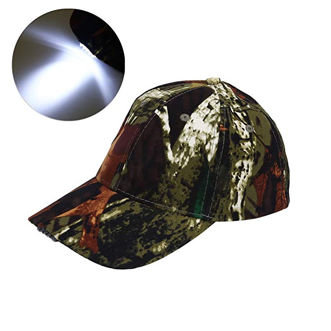 LED Hat Baseball Cap Hat - Ultra Bright Lights Baseball Cap Easily Adjustable Baseball Hat Headlight Flashlight for Hunting Fishing Camping Hiking Jogging Angling Unisex