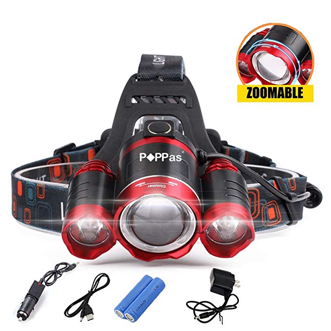 12000 Lumen Headlight LED CREE XML 3T6 Zoom Headlamp X900 Flashlight Torch Head Lights Lamp