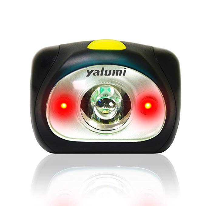 Headlamp, Yalumi Spark, with Advanced Aspherical LED Lens. 105 lumens design, Bright as 140 lumens output, energy saving, Batteries Included