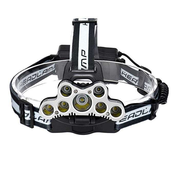 OVERMAL 40000 LM 7X XM-L T6 LED Rechargeable Headlamp Headlight Travel Head Torch Strong Light