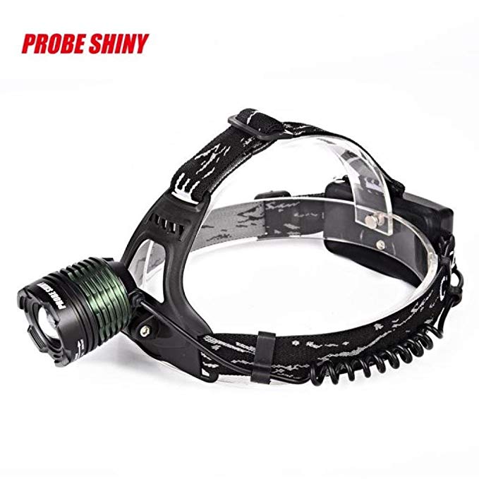 PROBE SHINY XML T6 LED 5000 Lumens Headlamp Headlight Waterproof Flashlight Head Light with 18650 Rechargable