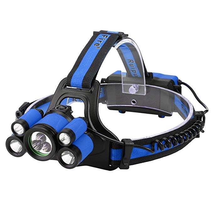 [Headlamp Set] Reipufire Headlight Travel Head Torch 40000 LM 7X XM-L T6 LED Rechargeable Headlamp