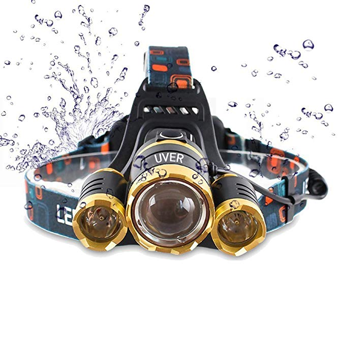 LED Headlamp,Brightest and Best 6000 LM XML-T6 Hunting LED Headlights,IMPROVED LED Zoomable 4 Modes Runners Headlamps for Hiking Head Lamp,Camping,Reading,Fishing,Hunting,Outdoor Sports Headlamps