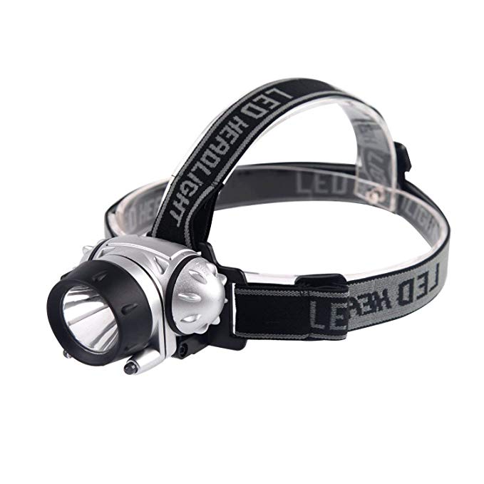 KOMAES Adjustable 3 Modes Super Bright LED Headlamp, CREE LED Headlamp Camping, Hiking, Hunting, Fishing Other Outdoors