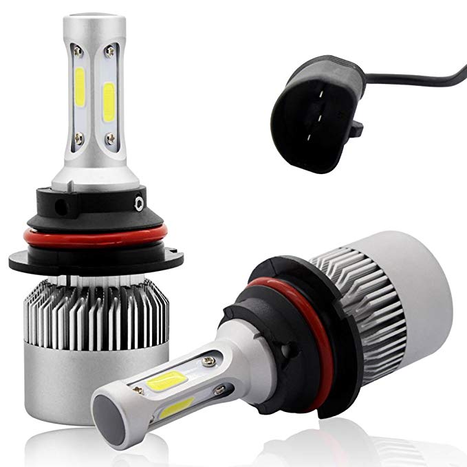 RoseSummer 2x 9007 HB5 200W 20000LM CREE COB LED Headlight Kit Hi/Lo Power Bulbs 6500K HID