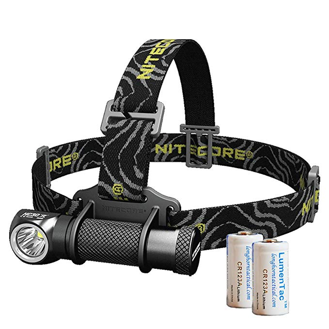 Nitecore HC30 1000 Lumens Compact Cree XM-L2 U2 LED Headlamp Headlight w/ two LumenTac CR123A Batteries