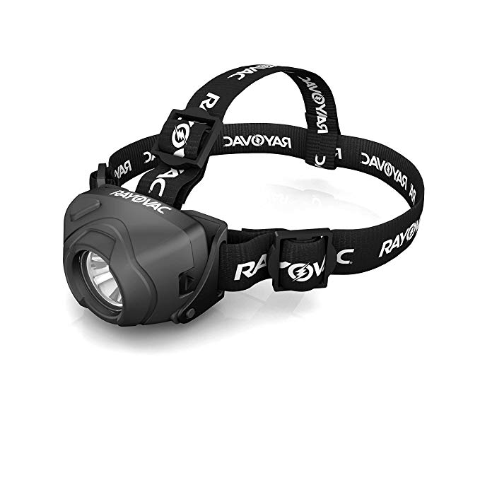 Rayovac DIYHPHL-B Indestructible 100 Lumen Headlight with Batteries