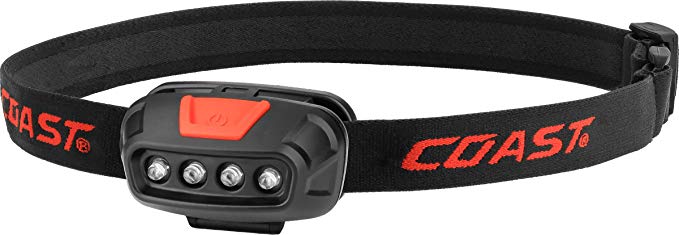 COAST FL11 130 Lumen Dual Color Utility Beam LED Headlamp with Flashing Red Light Mode