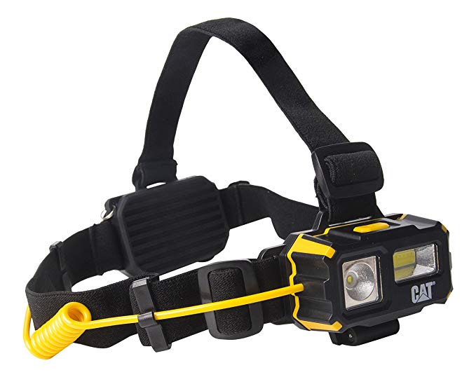 CAT CT4120 Multi Function Battery Powered Head Lamp for Camping, Running, Hiking, Reading, and Working, 3 AAA Batteries Included