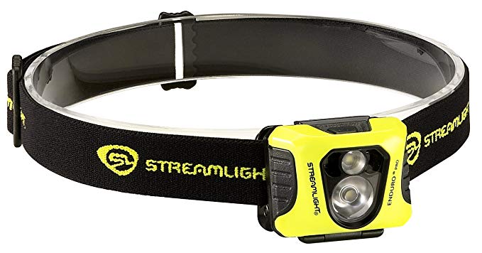 Streamlight 61421 Enduro Pro -Includes 3 AAA Alkaline Batteries, Elastic Headstrap & Yellow Fascia - Box - 200 Lumens