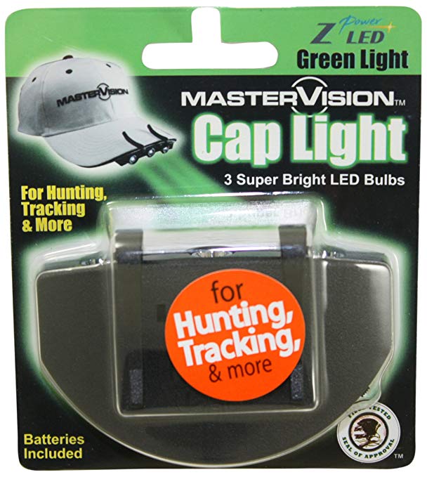 MasterVision 308G1WG 3 LED Cap Light, Green