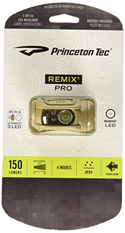 Princeton Tec Remix Pro Headlamp with Red/Green/IR/White LEDs, MultiCam