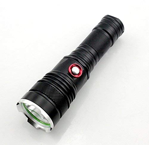 WindFire T28 CREE L2 Super Bright 2000 Lumens Rechargeable LED Flashlight Torch High Powered Spotlight with 5 Modes for Daily Use Outdoor Camping, Hiking, Riding, Climbing (No Battery included)