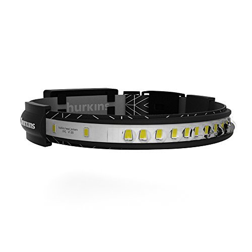 Hurkins Orbit, 180˚ Wide Angle Rechargeable Headlamp (Black, Orbit)