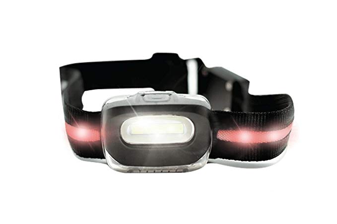 X360 Running Headlamp by Runner's Goal - Bright LED Headlight With Red Lights - Perfect Flashlight Alternative & Night Gear For Runners, Dog Walking, Joggers, Night Hiking & Camping Light