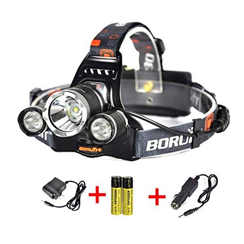 ULTRA Bright 13000 LM 3 X LED Headlamp Head Torch Light 2x18650+AC/Car Charger