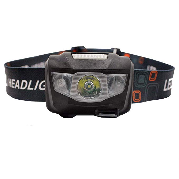 led Sensor Headlamp usb chargeable,walking, Camping,Fishing,Hunting,Home Working (black 1 rechargeable)