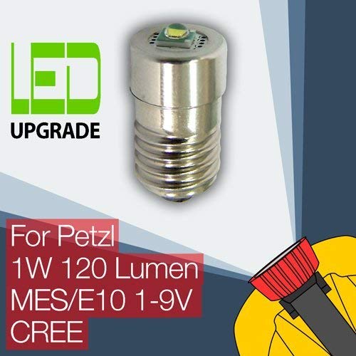 Petzl LED Conversion/upgrade bulb for Petzl Head Torch Headlamp Zoom Duo MES/E10 CREE. 1W CREE LED with 120 lumen output. 50,000+ hours!