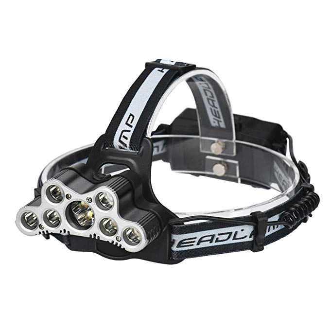 Hohaski Rechargeable Headlamp Flashlight- 45000 LM 9X XM-L T6 LED Headlight Travel Head Torch for Camping Running Outdoor Sport