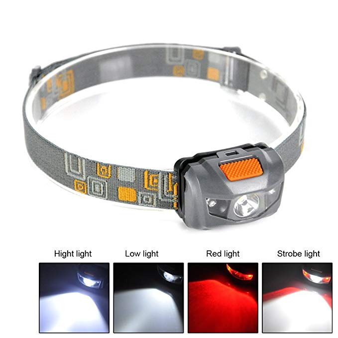 BESTSUN High-Power LED Headlamp, Running Headlamp, Camping Head Lamp Powered by 3 x AAA Batteries (Not Included)