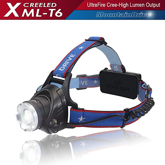 SALE! Zoomable Flashlight Hiking Rechargeable XML T6 CREE Led Hiking Headlight Flashlight Adjustable Streamlight LED Powerful Spotlight Headlamp for Hardhats Bright Rechargeable Lámpara d Cabeza