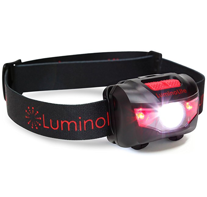 Ultra Bright CREE LED Headlamp - 160 Lumens, 5 Lighting Modes, White & Red LEDs, Adjustable Strap, IPX6 Water Resistant. Great For Running, Camping, Hiking & More. Batteries Included