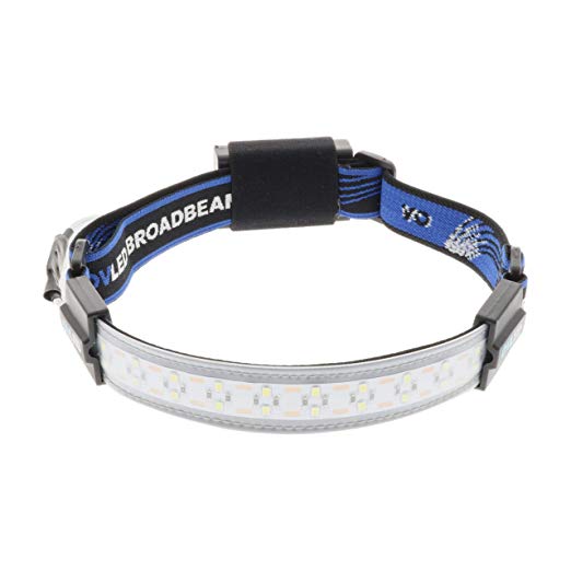 OV LED 802100 Broadbeam LED Headlamp, Ultra-Low Profile Durable Elastic Headband, Camping, Hunting, Runners, Hiking, Outdoors, Fishing, 210° Illumination, 300 Lumens, 20 Bright LED Lights, 3 AAA Battery Powered, 3 Power Settings