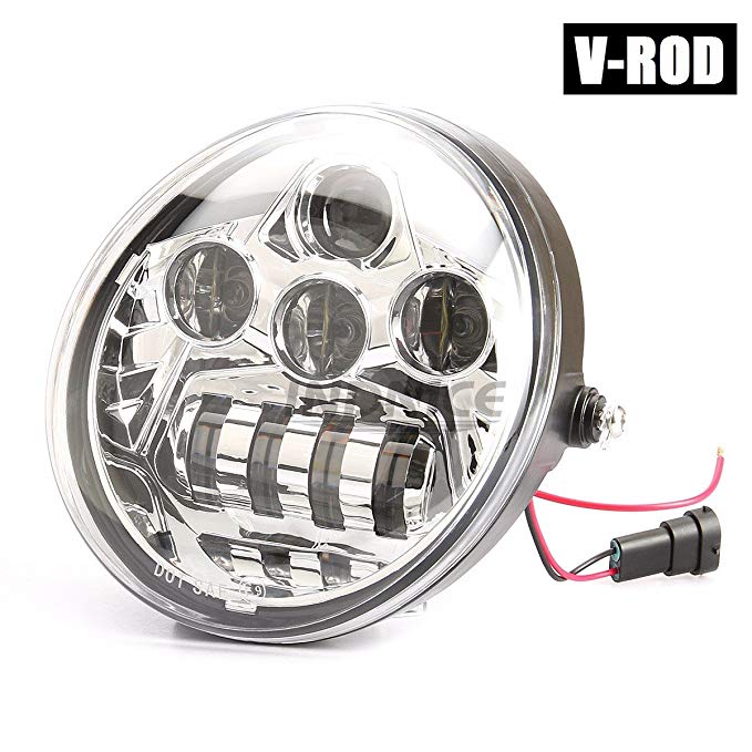 HAPPY-MOTOR V rod headlight LED Lamp VROD VRSCA VRSC Headlight VRSC/V-ROD LED HEADLIGHT chromed