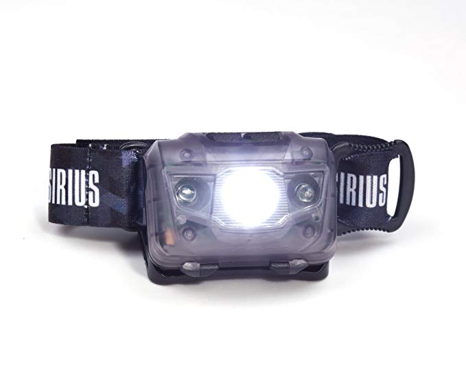 Supersirius LED Headlamp – Super Light, Super Bright, Flashlight W/red Light – Double Switches – Best Headlamp for Running, Cycling, Camping, Night Reading & DIY Home Improvement Projects (Black)