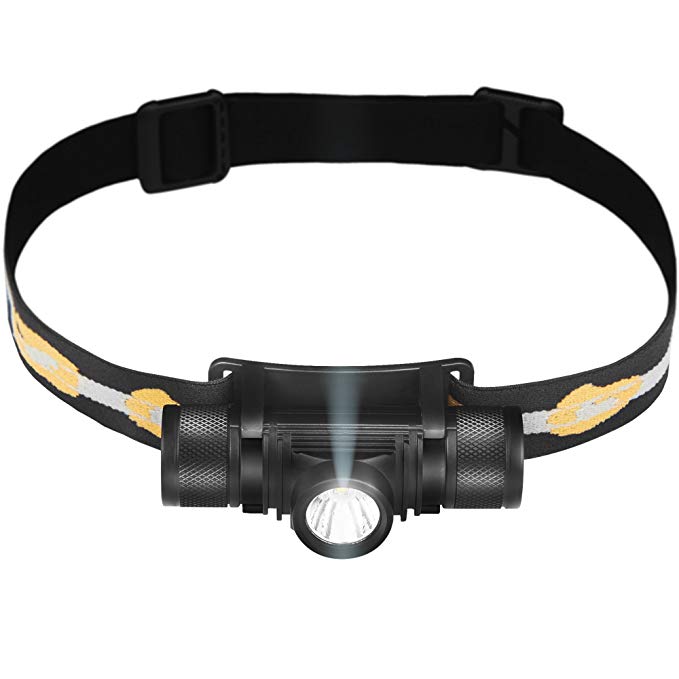 Phonar 500 Lumen Rechargeable LED Headlamp w/ 2200 mAh Battery - Durable, Waterproof and Dustproof Headlight - Amazing 220-yards Beam - Works as Camping and Hiking Gear