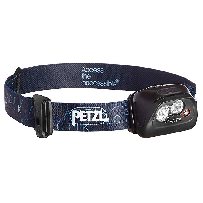 PETZL - ACTIK Headlamp, 300 Lumens, Active Lighting, Black