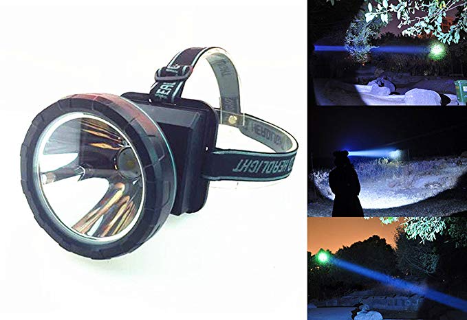 Topstone Super Bright White LED Headlamp with Rechargeable Batteries , Waterproof Helmet Light,LED Headlight for Camping ,Fishing,Mining,Hiking ,Caving,Running