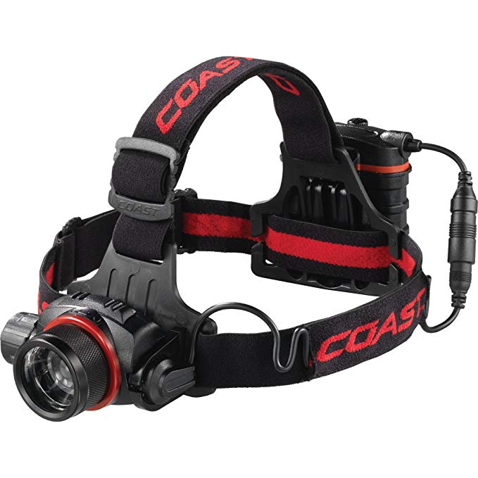 COAST HL8 615 Lumen Pure Beam Focusing LED Headlamp with Twist Focus and Light Control Dial