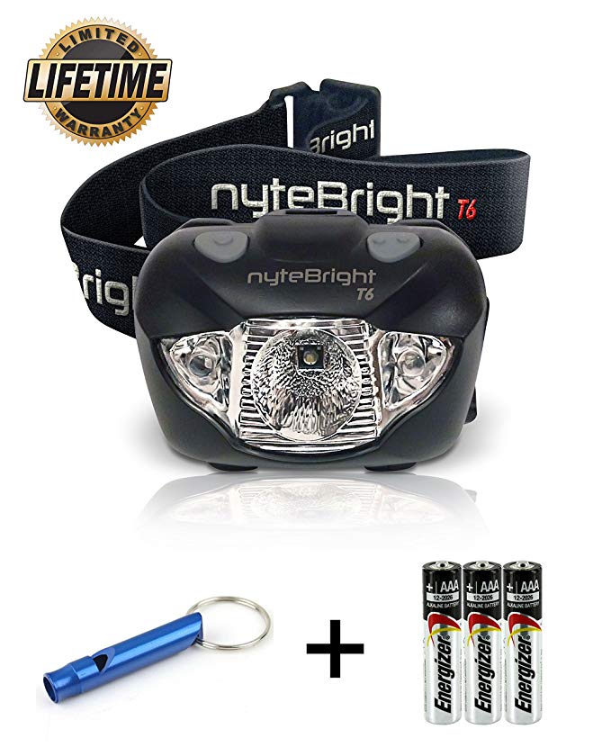 LED Headlamp Flashlight with Red Light – Brightest Headlight for Camping Hiking Running Backpacking Hunting Walking Reading - Waterproof Headlamps - Best Work Head Lamp Light with FREE Batteries!