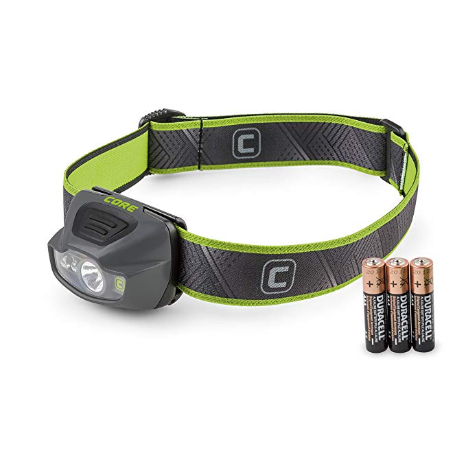 CORE 75 Lumen CREE LED Headlamp Headlight, 3 Modes, 3 AAA Batteries Included